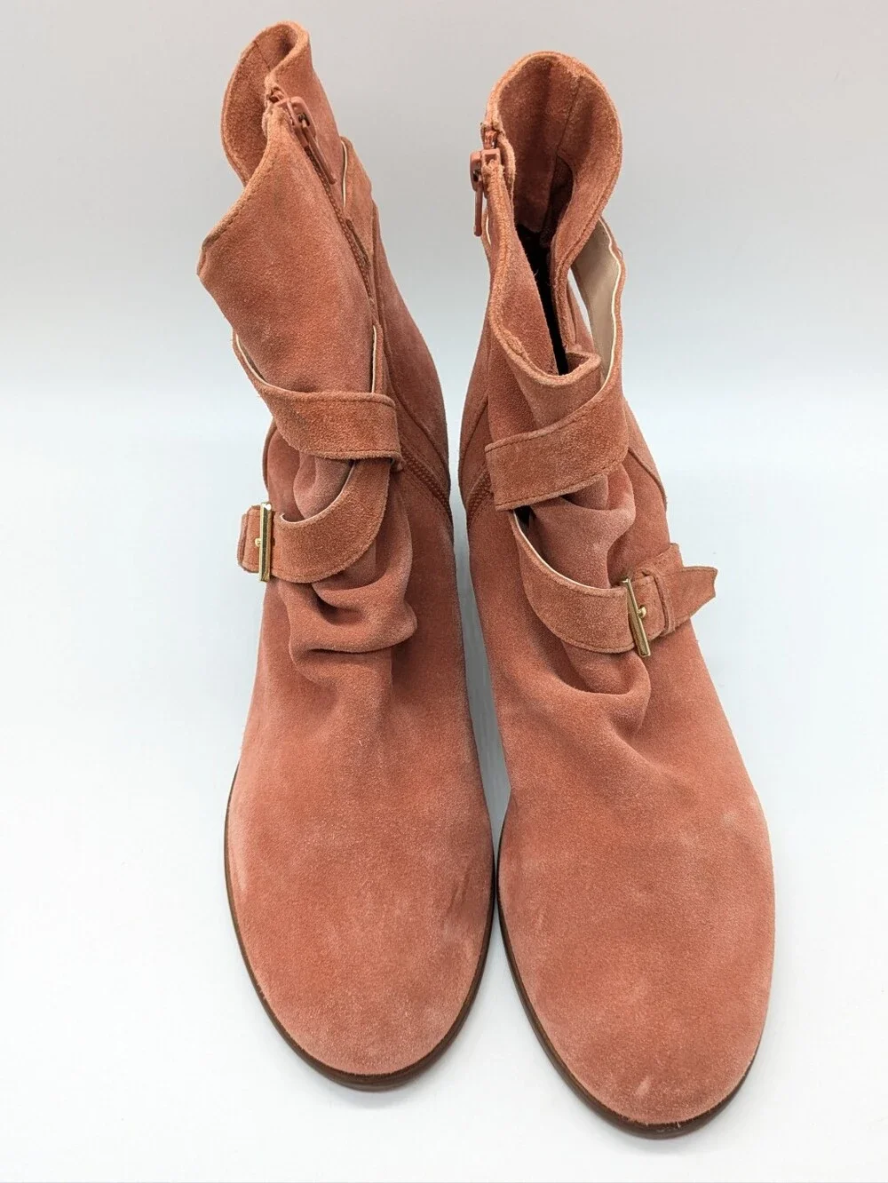 Matisse Harper Burnt Orange Suede Leather  Heeled Ankle Bootie 11